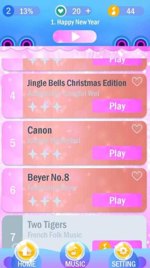 Pink Piano Tiles 99 screenshot 1