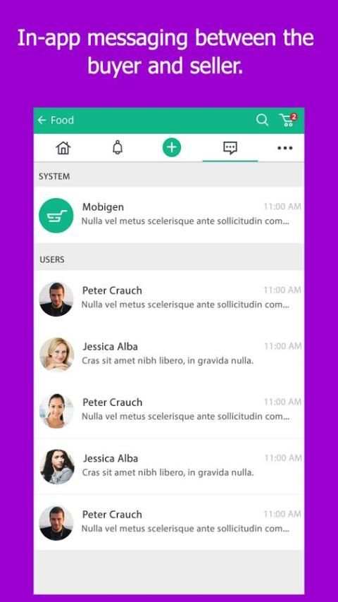 Mobigen - mCommerce mobile shopping cart solution скриншот 1