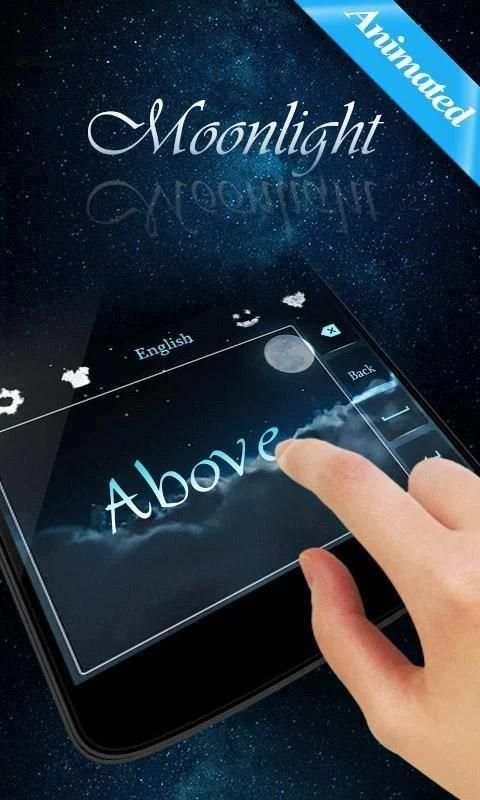 Moonlight GO Keyboard Animated Theme скриншот 1