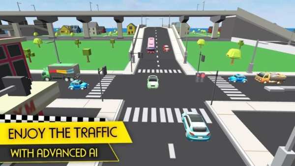 Real Car Taxi Driver : Traffic Simulator 2017 3D screenshot 4