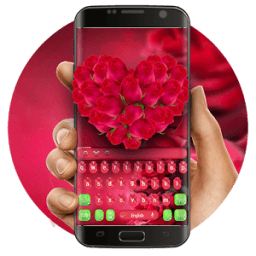 Pink Rose Petal Flying Keyboard أيقونة