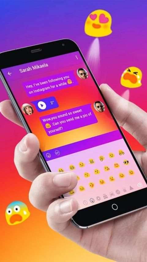 Rainbow Keyboard Theme for Instagram screenshot 6