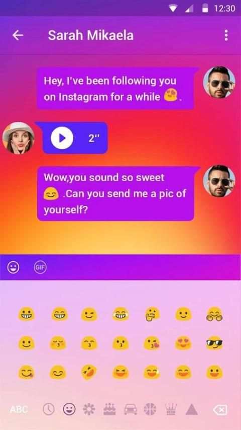 Rainbow Keyboard Theme for Instagram screenshot 1