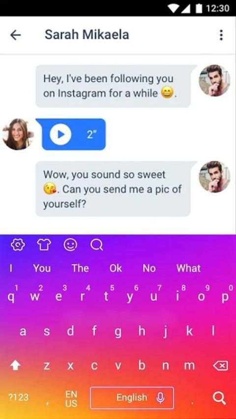 Rainbow Keyboard Theme for Instagram screenshot 2