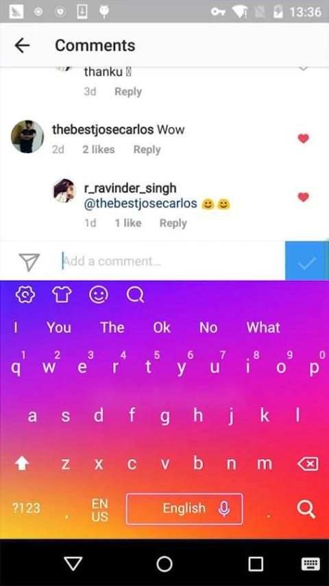 Rainbow Keyboard Theme for Instagram screenshot 4