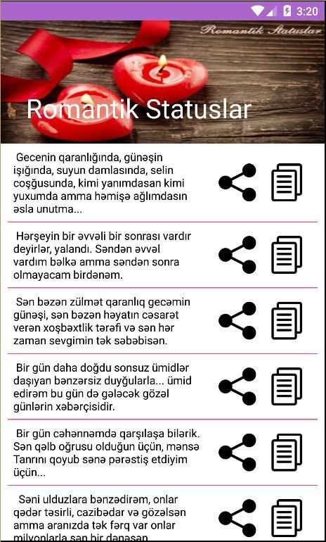 Watsap və Facebok üçün Stasuslar screenshot 4