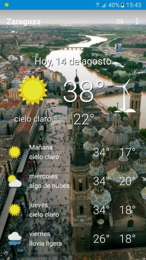 El Tiempo en Zaragoza скриншот 5