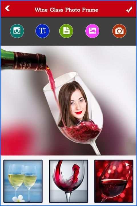 Wine Glass Photo Frame HD स्क्रीनशॉट 4