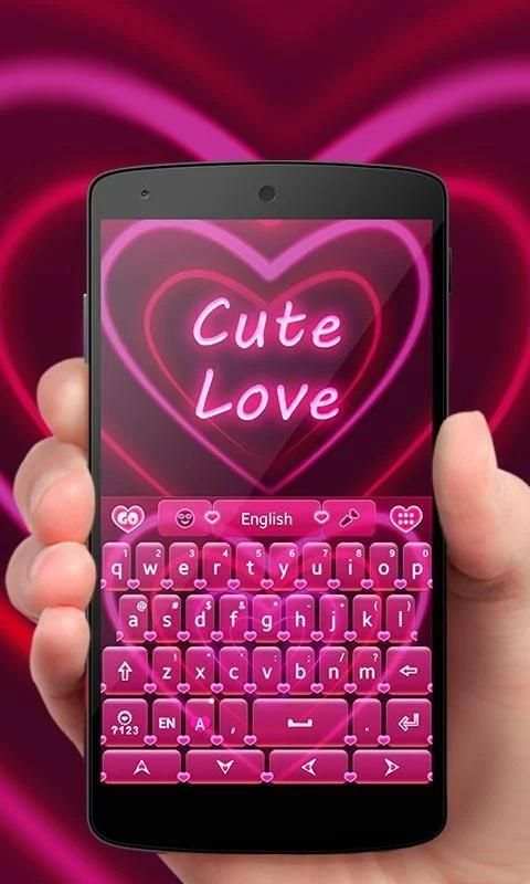 Cute Love GO Keyboard Theme screenshot 7
