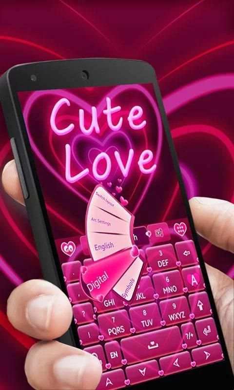Cute Love GO Keyboard Theme screenshot 4