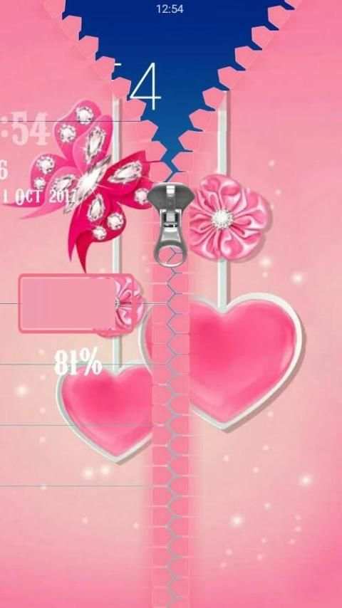 Diamond Zipper Screen Lock скриншот 2