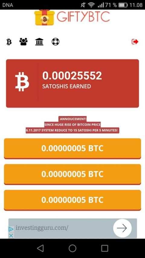 Gifty BTC - Earn Bitcoin screenshot 1