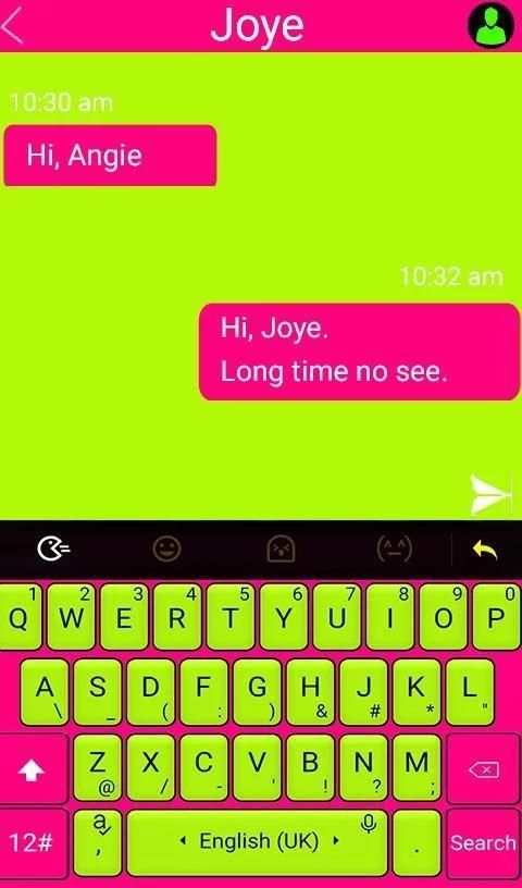 Fluorescent Flashy Neon Keyboard Theme screenshot 5