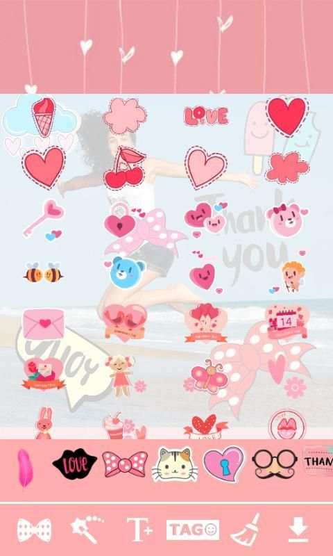 ❤∴ Cute Kawaii Stickers Photo Editor ∴❤ 4 تصوير الشاشة
