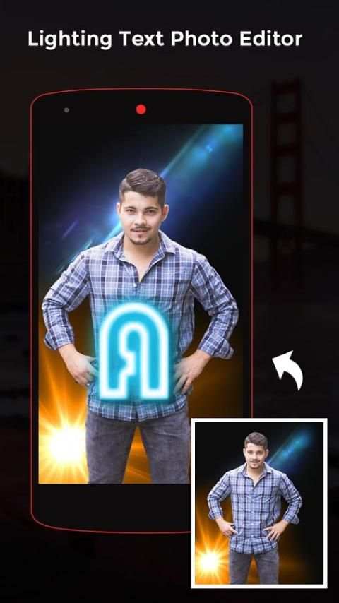 Lighting Text Photo Editor 1 تصوير الشاشة