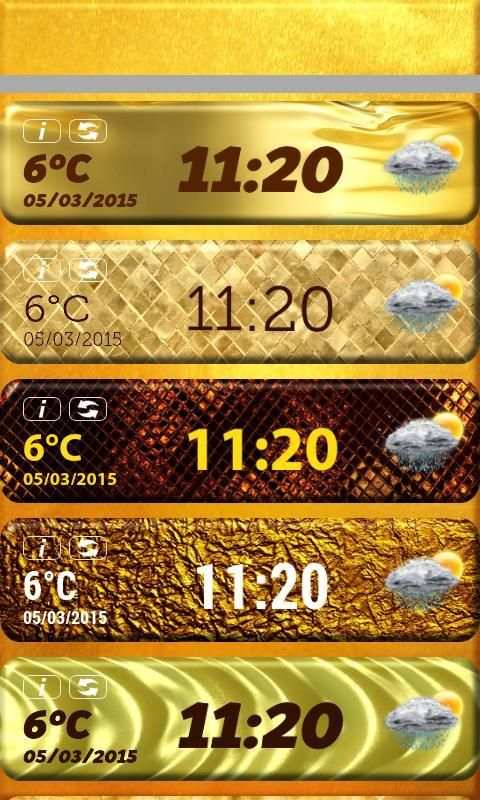 Gold Clock Weather Widget screenshot 5