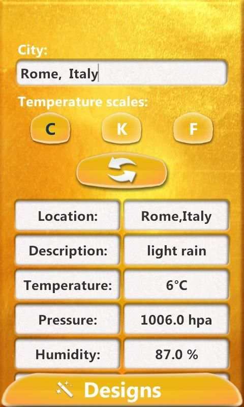 Gold Clock Weather Widget screenshot 4