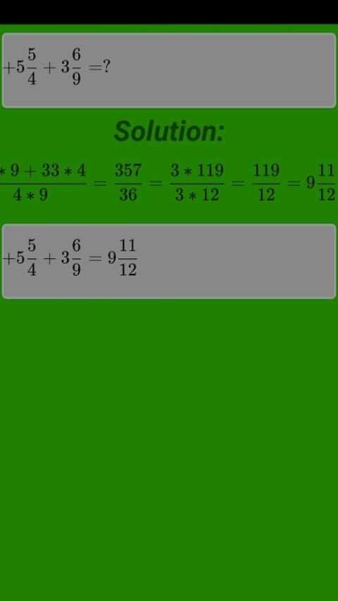 Calculator For Fractions screenshot 1