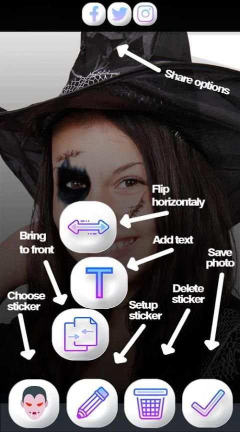 Scary halloween makeup ideas 2018 - Photo Editor screenshot 4