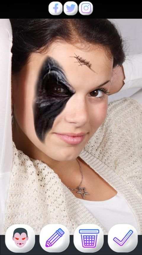 Scary halloween makeup ideas 2018 - Photo Editor screenshot 3