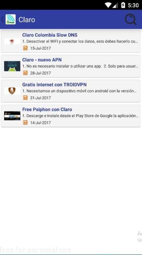 3G 4G internet gratis android скриншот 3