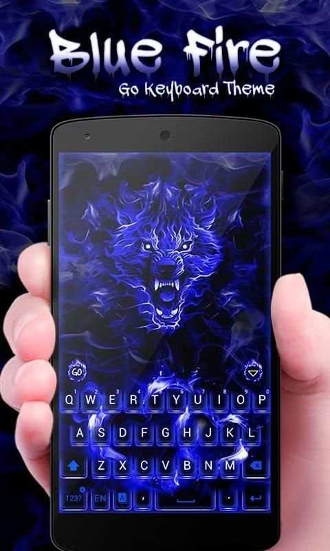 Blue Fire GO Keyboard Theme screenshot 4