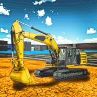 Excavator Crane Loading Construction