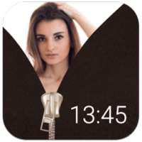 Sexy Girl Zipper Lock Screen