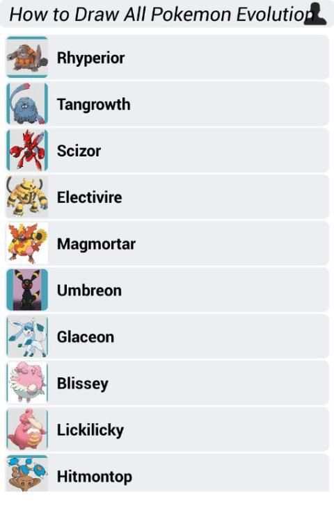 How to Draw All Pokemon Evolution screenshot 8