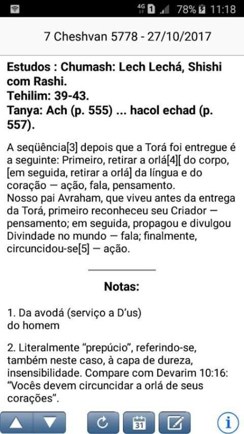Hayom Yom em português screenshot 2