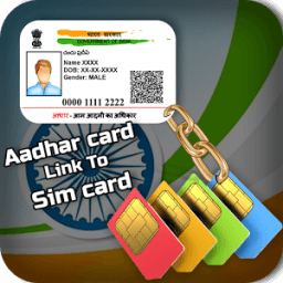 Link Aadhaar Card with Mobile Number Sim Card icon