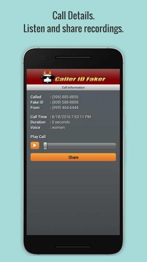Caller ID Faker & Recorder App screenshot 1