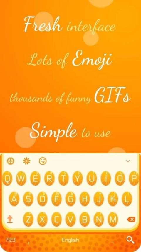 Orange Keyboard 3 تصوير الشاشة