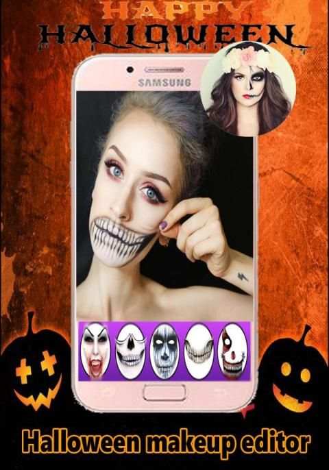 Halloween Makeup Photo Editor 4 تصوير الشاشة
