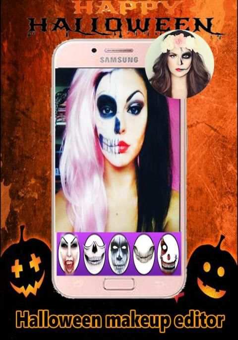Halloween Makeup Photo Editor 1 تصوير الشاشة