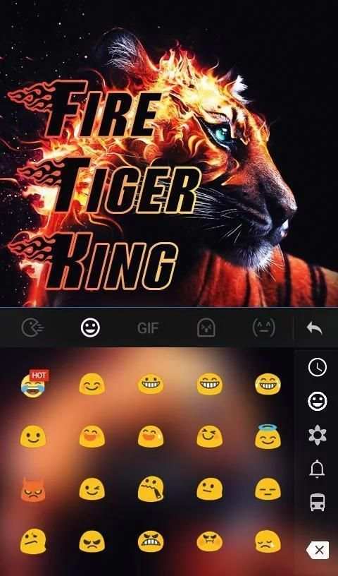 Fire Tiger King Keyboard Theme screenshot 3