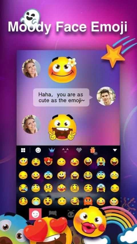 Emoji Keyboard：Moody Face screenshot 3