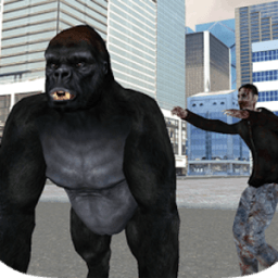 Real Gorilla vs Zombies - City иконка