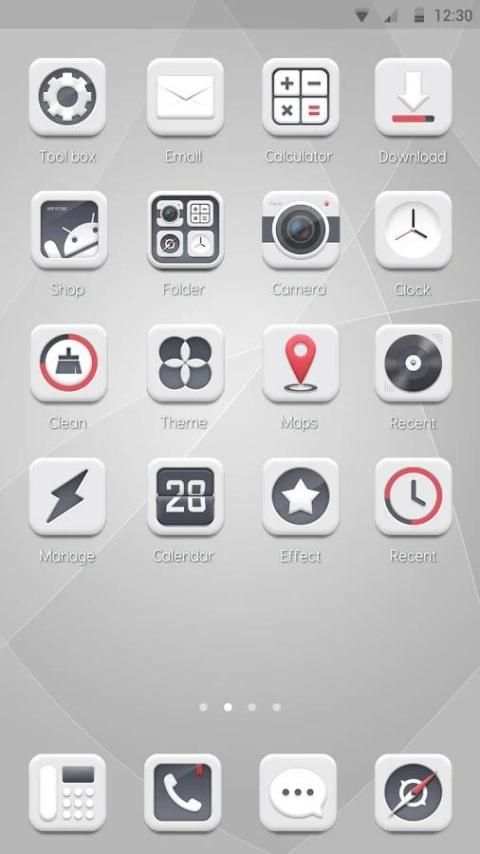 CM White - ZERO Launcher screenshot 2