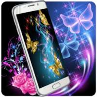 Neon Butterfly Theme - Glowing Wallpaper on 9Apps