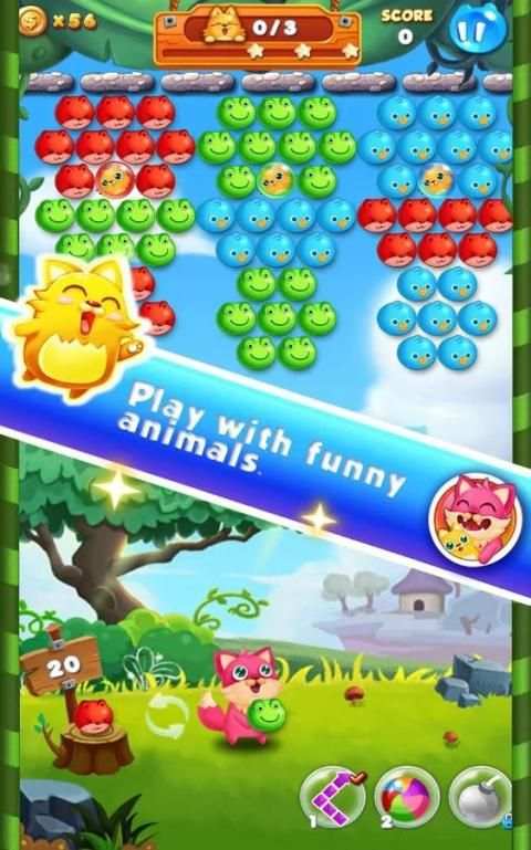 Bubble Cat Rescue скриншот 4