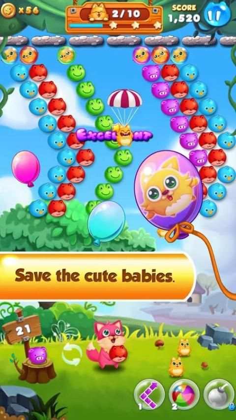 Bubble Cat Rescue скриншот 6