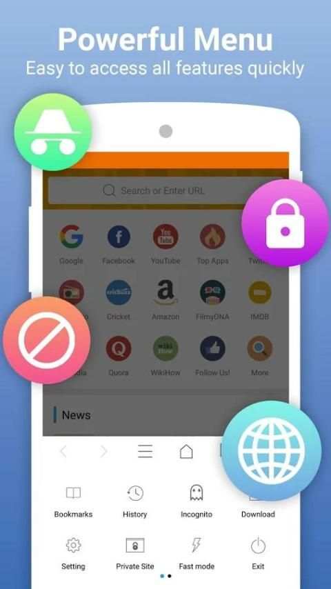 Yo Browser – Fastest Browser скриншот 1
