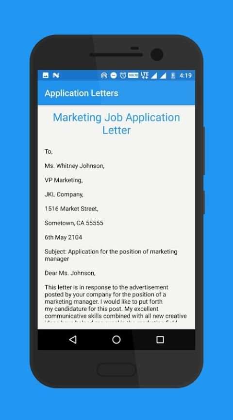 Application Letters screenshot 3