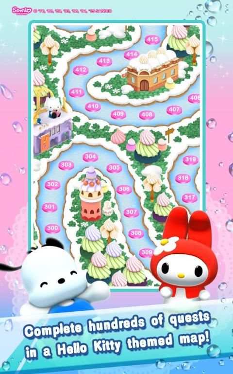 Hello Kitty Jewel Town Match 3 4 تصوير الشاشة