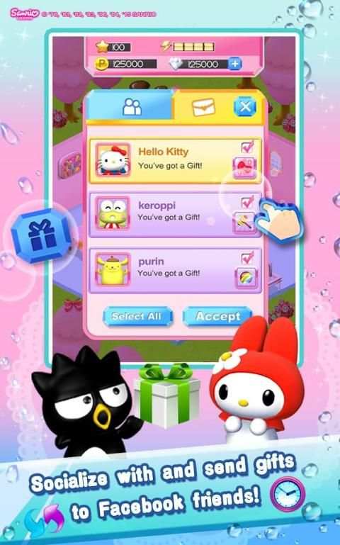 Hello Kitty Jewel Town Match 3 3 تصوير الشاشة