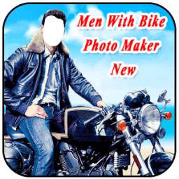 Men With Bike Photo Maker New