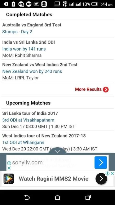 Live Cricket Score screenshot 1