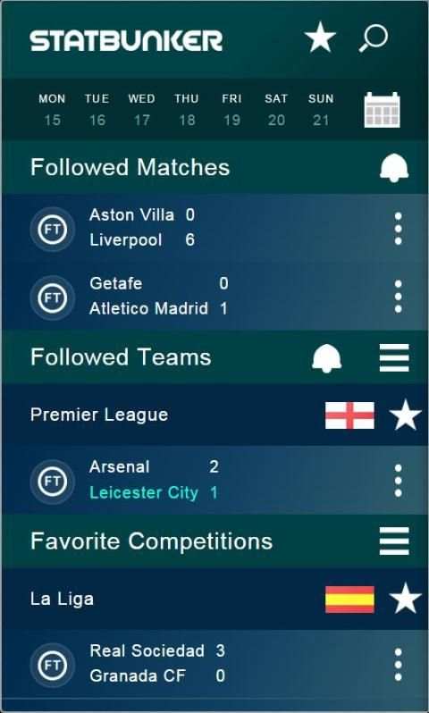 Football live scores & stats screenshot 1