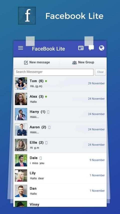 Lite for Facebook screenshot 2